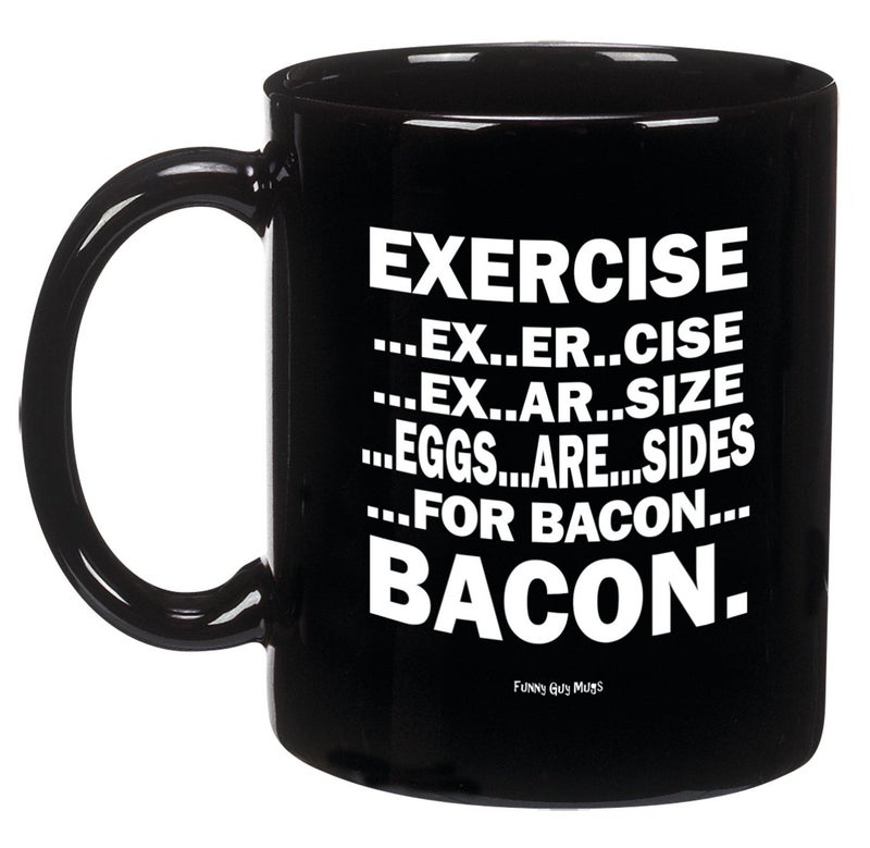 Funny Guy Mugs Eggs Are Sides For Bacon Ceramic Coffee Mug - 11oz - Ideal Funny Coffee Mug for Women and Men - Hilarious Novelty Coffee Cup with Witty Sayings - Image 4